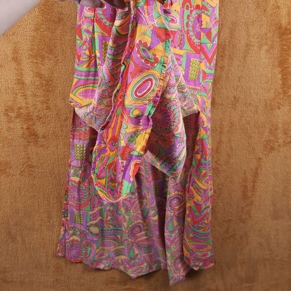 BA&SH Maxi Dress Womens Medium Pink Pullover Cut Out Smocked DALIA - Picture 6 of 11